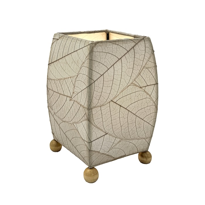 Mini Square Cocoa Leaf Table Lamp Gray<br>(Item # 377 gr) - Image 2