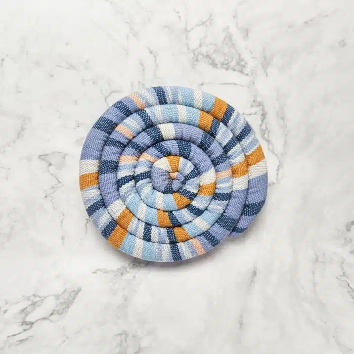 Small Spiral Spiced Heatable Trivet Azure<br>(Item #ch14b-az) - Image 2