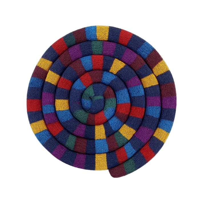 Small Spiral Spiced Heatable Trivet Bright Patterns<br>(Item #ch14b-br) - Image 2