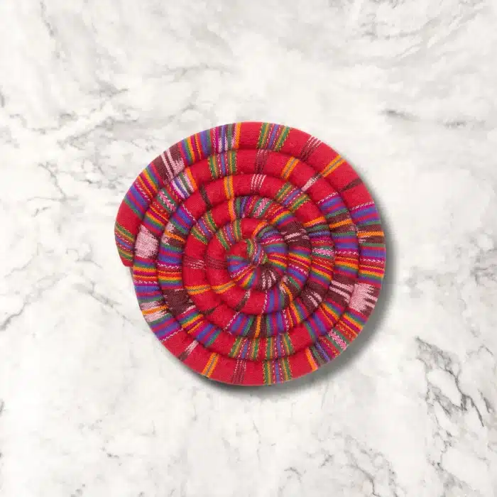 Small Spiral Spiced Heatable Trivet Festive Red<br>(Item #ch14b-fr) - Image 2