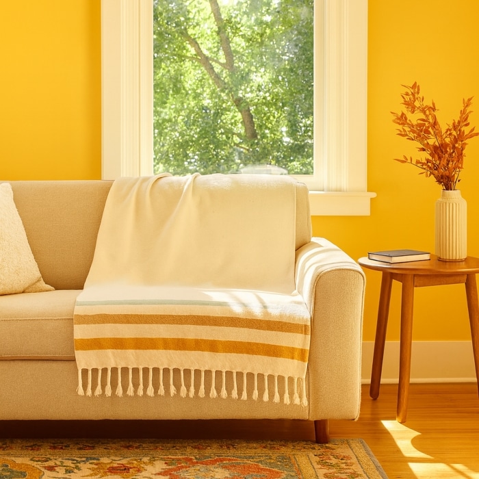 Golden Hour - Recycled Throw Blanket Summer Beach Throw<br>(Item #sun-00-gh) - Image 3