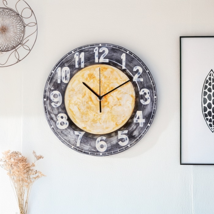 Clock Wall Decor With Black Rim <br>(Item # m1501) - Image 2