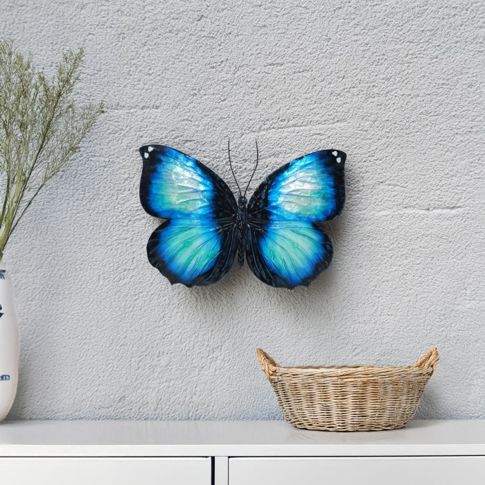 Butterfly Wall Decor Blue And Black <br>(Item # m2046) - Image 2