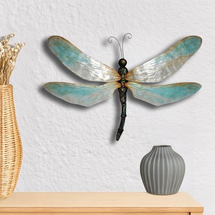 Dragonfly Wall Decor Large Pearl <br>(Item # m4005 l n) - Image 2