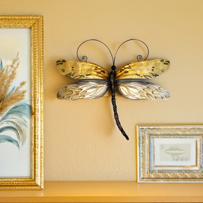 Dragonfly Wall Decor Honey <br>(Item # m4022)