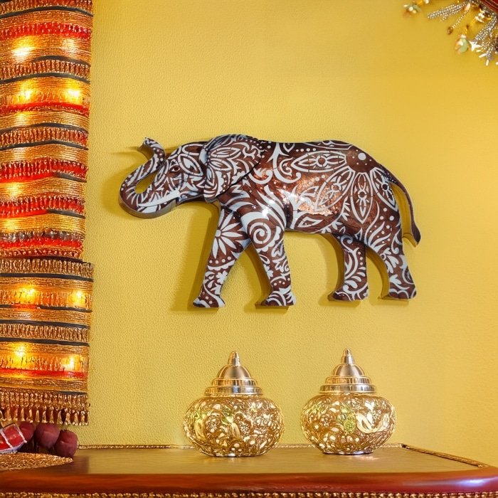 Elephant Wall Decor Brown <br>(Item # m7050 br)