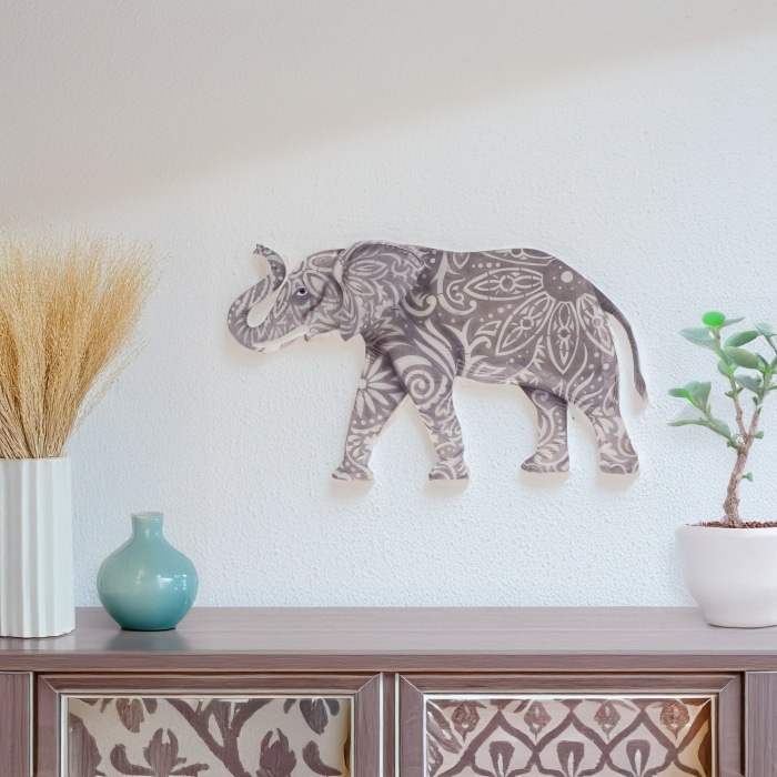 Elephant Wall Decor Gray <br>(Item # m7050 gr) - Image 2