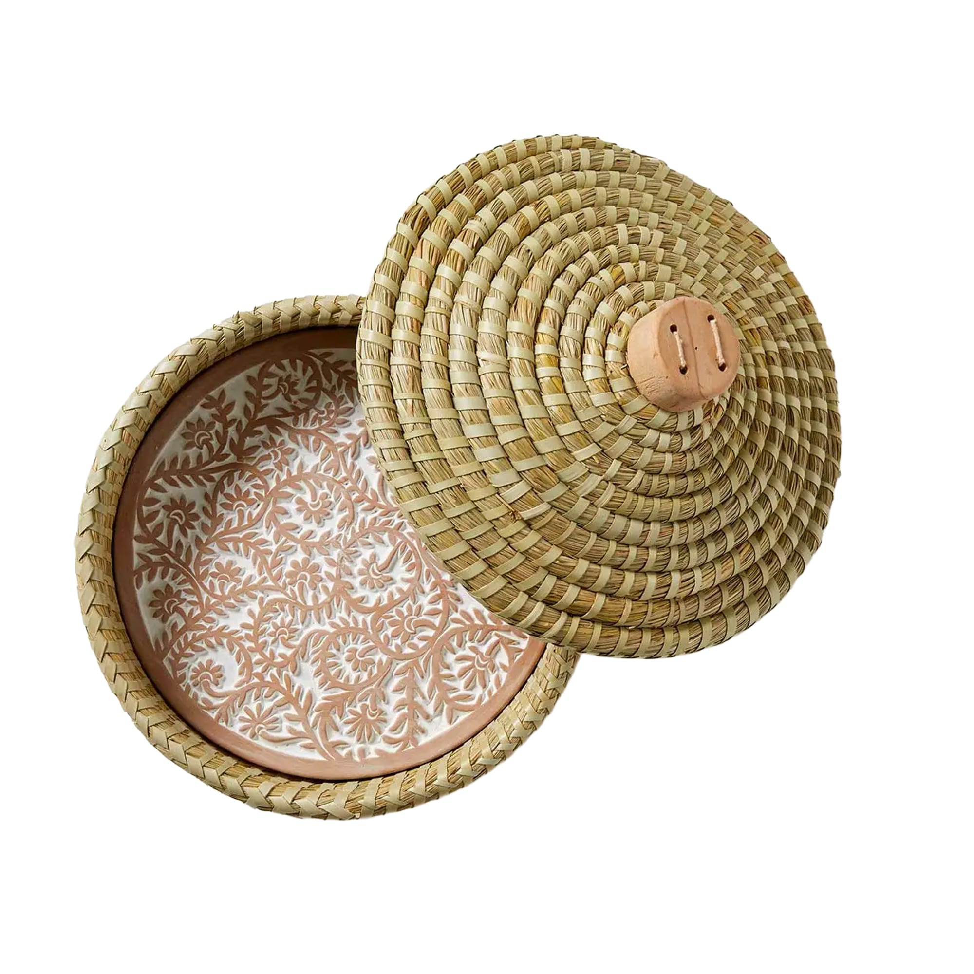 Lidded Pangara Terracotta Bread Warmer<br>(Item # serrv-46961) - Image 4